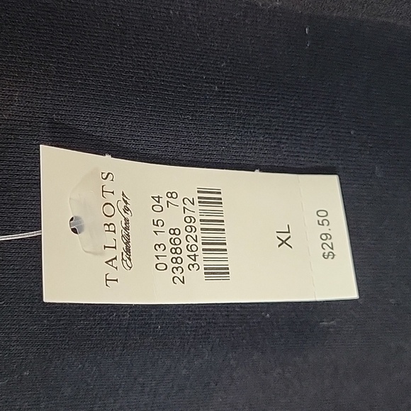 Talbots black 3/4 sleeve tee - Picture 2 of 5